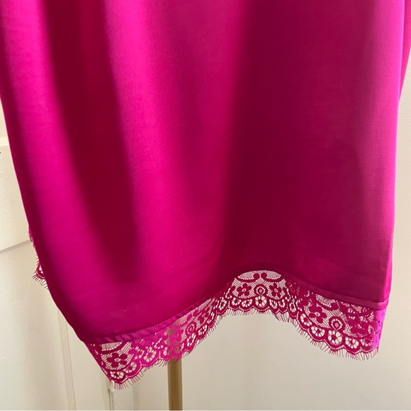 AND NWT Magenta Cami Tank Lace Trim & Adjustable Spaghetti Straps - Picture 10 of 17
